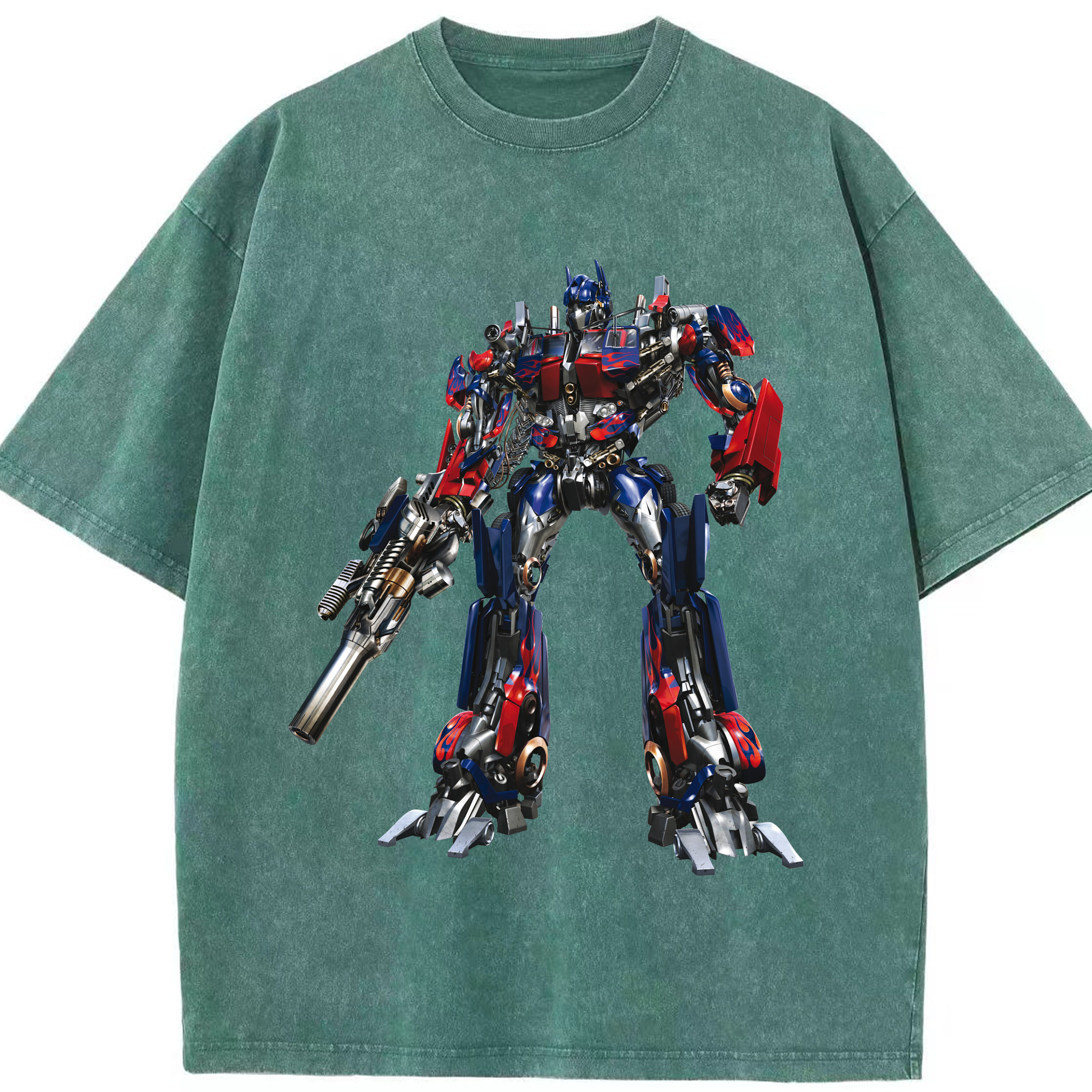 （画像用）  綿100% ヴィンテージ風 半袖Tシャツ（フロントプリント）